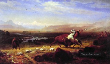 Stream El último de los paisajes de Buffalo Albert Bierstadt Pinturas al óleo